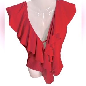 NWT sexy maroon one piece swimsuit, sz XL